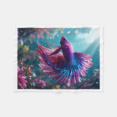 Rosa Betta-Fisch-Decke Fleecedecke (Vorderseite (Horizontal))