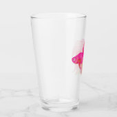 Rosa Betta Fish Aquarell Glas (Rechts)