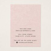 Rosa Bettwäsche im Rosa-Look Logo Ohrkarte (Rückseite)