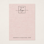 Rosa Bettwäsche im Rosa-Look Logo Ohrkarte (Vorderseite)