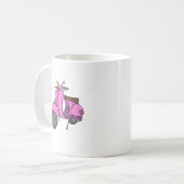 Rosa Bewegungsroller Kaffeetasse (Vorderseite Links)