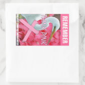Rosa Bewusstsein Rechteckiger Aufkleber (Tasche)