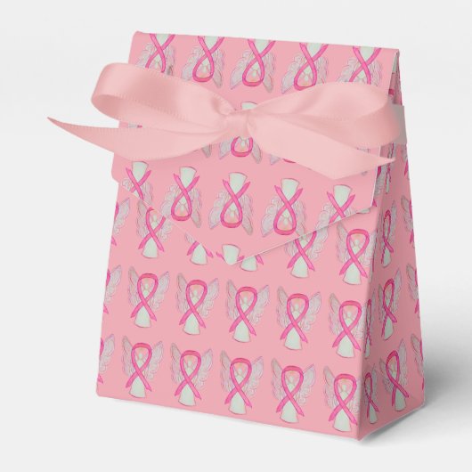 Rosa Bewusstsein Ribbon Angel Gastgeschenk Box Geschenkschachtel (Vorderseite)