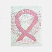 Rosa Bewusstsein Ribbon Engel Brustkrebs Blanket Fleecedecke (Vorderseite)