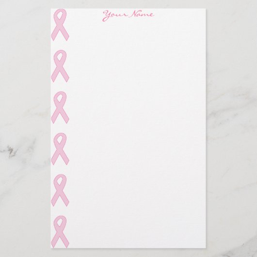 Rosa Bewusstseins-Band Briefpapier (Vorderseite)