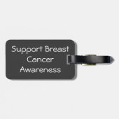 Rosa Bewusstseins-Band Gepäckanhänger (Rückseite horizontal)