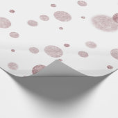 Rosa bezaubernde Bokeh Confetti-Punkte Geschenkpapier (Ecke)