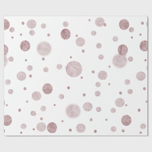 Rosa bezaubernde Bokeh Confetti-Punkte Geschenkpapier (Flach)