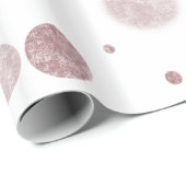 Rosa bezaubernde Bokeh Confetti-Punkte Geschenkpapier (Rolleneckpunkt)