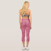 Rosa Bezeichnung mit benutzerdefiniertem Logo und Capri Leggings (Rückseite)