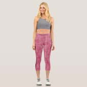 Rosa Bezeichnung mit benutzerdefiniertem Logo und Capri Leggings (Vorderseite)