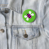 Rosa Biene Button (Beispiel)