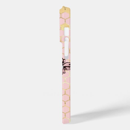 Rosa Biene Case-Mate iPhone Hülle (Rückseite / Links)