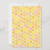 Rosa Biene Erste Party Einladung zum 1. Geburtstag (Rückseite)