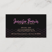 Rosa Bienenzucht Apiary Homemade Honeycomb Visitenkarte (Rückseite)