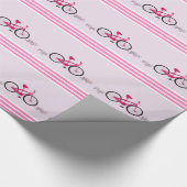 Rosa Bike mit rosa Band Geschenkpapier (Ecke)