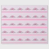Rosa Bike mit rosa Band Geschenkpapier (Flach)