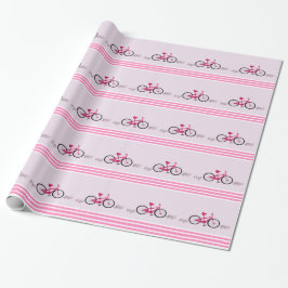 Rosa Bike mit rosa Band Geschenkpapier