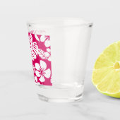 ROSA BIKINI-MUSTER IN ERDBEERROT SCHNAPSGLAS (Rechts)
