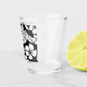 ROSA BIKINI-MUSTER IN SCHWARZ SCHNAPSGLAS (Rechts)
