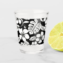 ROSA BIKINI-MUSTER IN SCHWARZ SCHNAPSGLAS