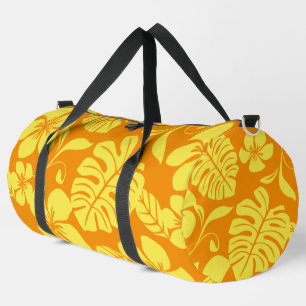 ROSA BIKINI-MUSTER IN TANGERINE/GELB DUFFLE BAG