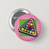 Rosa Billiards Button (Vorne & Hinten)