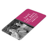 Rosa Binäres Code-Foto Speichern des Datumsfelds Magnet (Linke Seite)