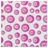 Rosa Bingoballs Niedlich Gemustert Stoff (Nahaufnahme)