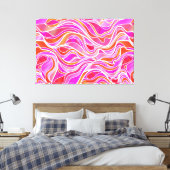 Rosa Bio Hartglas Abstrakt Leinwanddruck (Insitu (Schlafzimmer))