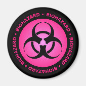 Rosa Biogefährdung Magnet (Vorne)