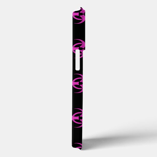 Rosa Biogefährdung mit benutzerdefiniertem Text Case-Mate iPhone Hülle (Rückseite / Rechts)