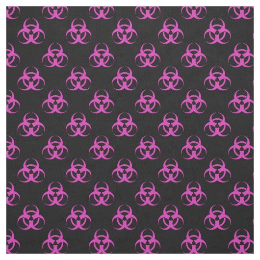 Rosa Biogefährdung-Symbol-Muster Stoff (Muster)