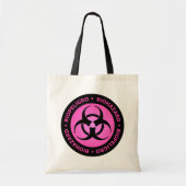 Rosa Biogefährdung Warntasche Tragetasche (Vorne)