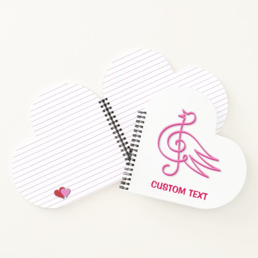 Rosa Bird Musik Notizbuch (Innenseite)