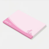 Rosa Bird Musik Post-it Klebezettel (angewinkelt)