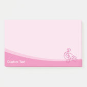 Rosa Bird Musik Post-it Klebezettel (Vorderseite)