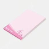 Rosa Bird Musik Post-it Klebezettel (angewinkelt)