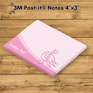 Rosa Bird Musik Post-it Klebezettel