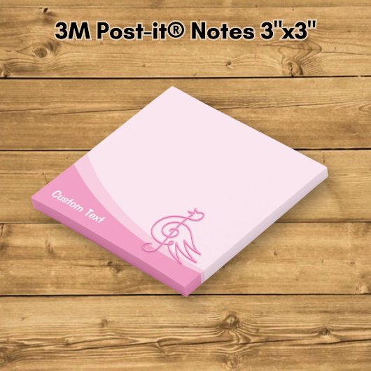 Rosa Bird Musik Post-it Klebezettel