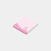 Rosa Bird Musik Post-it Klebezettel (angewinkelt)