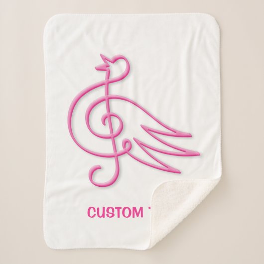 Rosa Bird Musik Sherpadecke (Vorderseite)