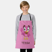 Rosa Bird Schürze (Getragen)