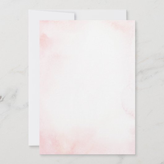 Rosa Birdie Baby Dusche Einladung (Rückseite)