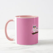 Rosa Birds Theme Owl Tasse (Links)