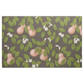 Rosa Birnen auf Dunkelbraun (groß) Stoff (Fat Quarter (45,7 x 55,9 cm))