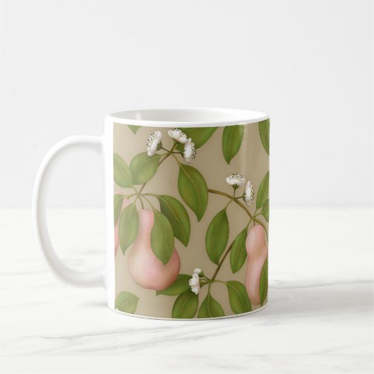 Rosa Birnen (hellbraun) Kaffeetasse (Links)