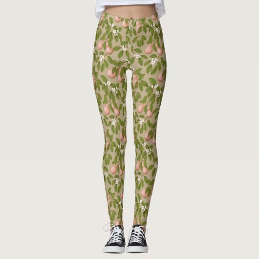 Rosa Birnen (hellbraun) Leggings (Vorderseite)