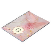 Rosa Birnen Monogram Notizblock (Linke Seite)