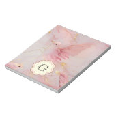 Rosa Birnen Monogram Notizblock (Rotiert)